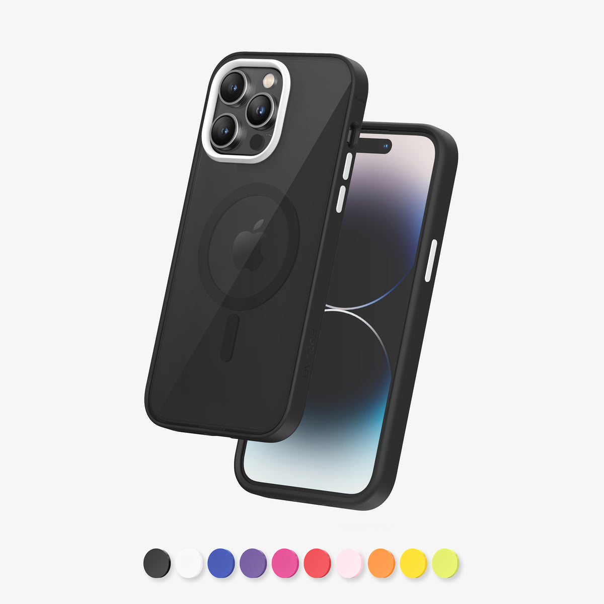 FLOLAB Surtect Tri-Fusion MagSafe Compatible Case – iPhone 14 Series (Black Translucent Clear)