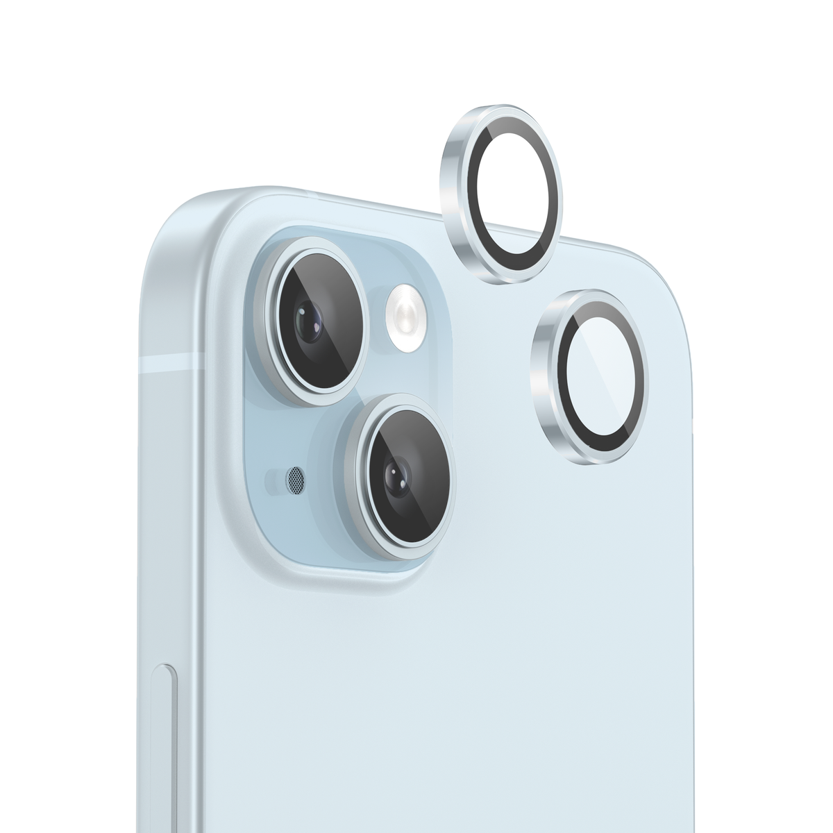 NanoArmour Camera Protector Anti Reflective – iPhone 15 / 15 Plus (Blue)
