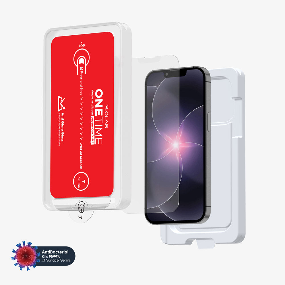 ONETIME NanoArmour for iPhone Anti-Glare Screen Protector: Dust-Free Installation, Case Friendly, Matte