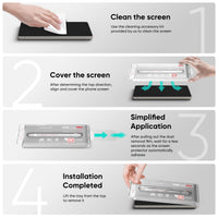 FLOLAB NanoArmour ONETIME PRO for Samsung Galaxy S25 Ultra 3D Anti Reflective Screen Protector ClearVue, Anti-Rainbow PolarSpectra, Anti-Microbial, Fingerprint ID Compatible