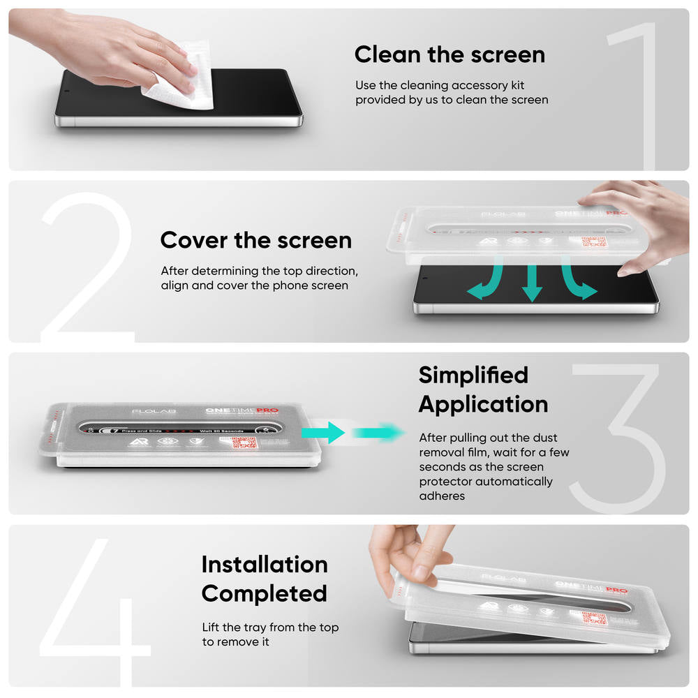 FLOLAB ONETIME PRO Anti-Reflective Screen Protector – Samsung Galaxy S26 Series
