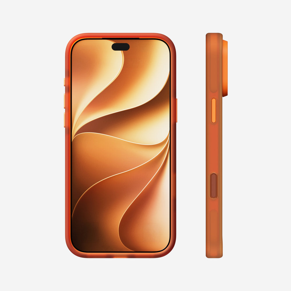 Surtect 2.0 Translucent for iPhone 18 Pro / 18 Pro Max Case – Compatible with iPhone 17 Pro Series – Orange Frost
