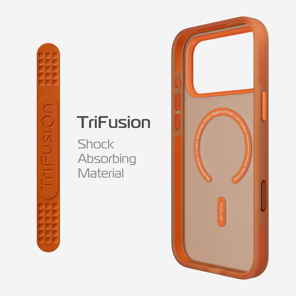 Surtect 2.0 Translucent for iPhone 18 Pro / 18 Pro Max Case – Compatible with iPhone 17 Pro Series – Orange Frost