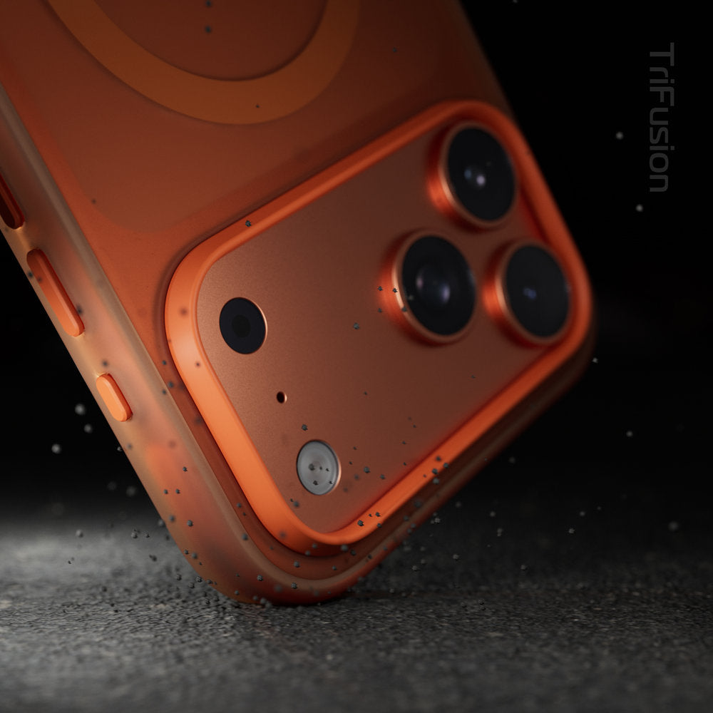 Surtect 2.0 Translucent for iPhone 18 Pro / 18 Pro Max Case – Compatible with iPhone 17 Pro Series – Orange Frost