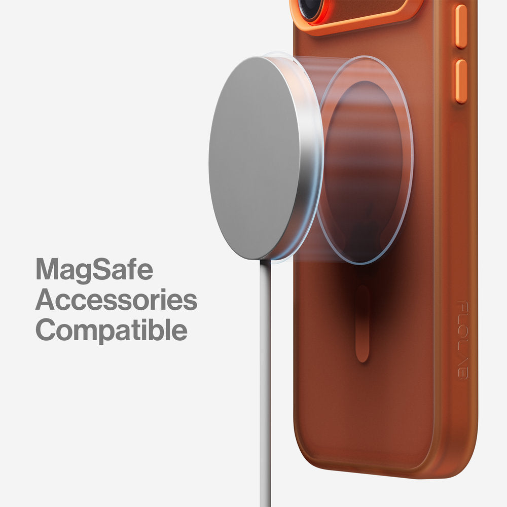 Surtect 2.0 Translucent for iPhone 18 Pro / 18 Pro Max Case – Compatible with iPhone 17 Pro Series – Orange Frost