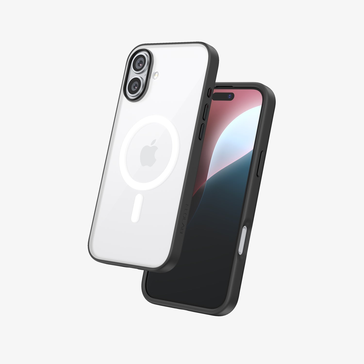 FLOLAB Surtect Tri-Fusion MagSafe Compatible Case – iPhone 16 Series (Black Frost White Ring)