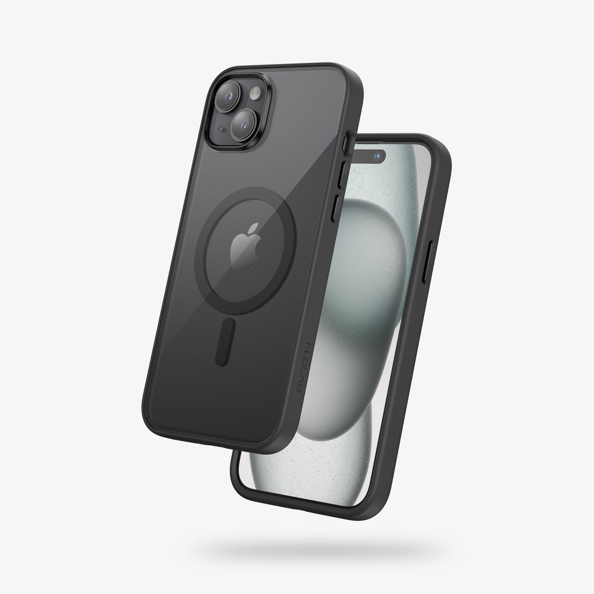 FLOLAB Surtect Tri-Fusion MagSafe Compatible Case – iPhone 15 Series (Stealth Black Clear)