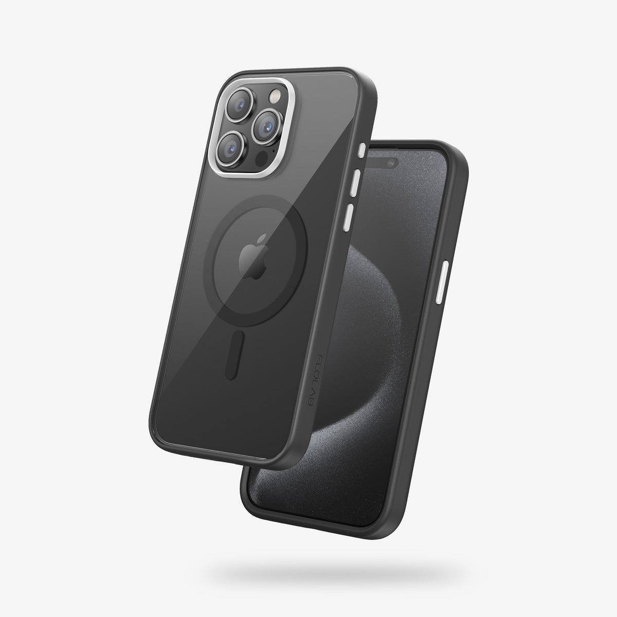 FLOLAB Surtect Tri-Fusion MagSafe Compatible Case – iPhone 15 Series (Stealth Black Clear)