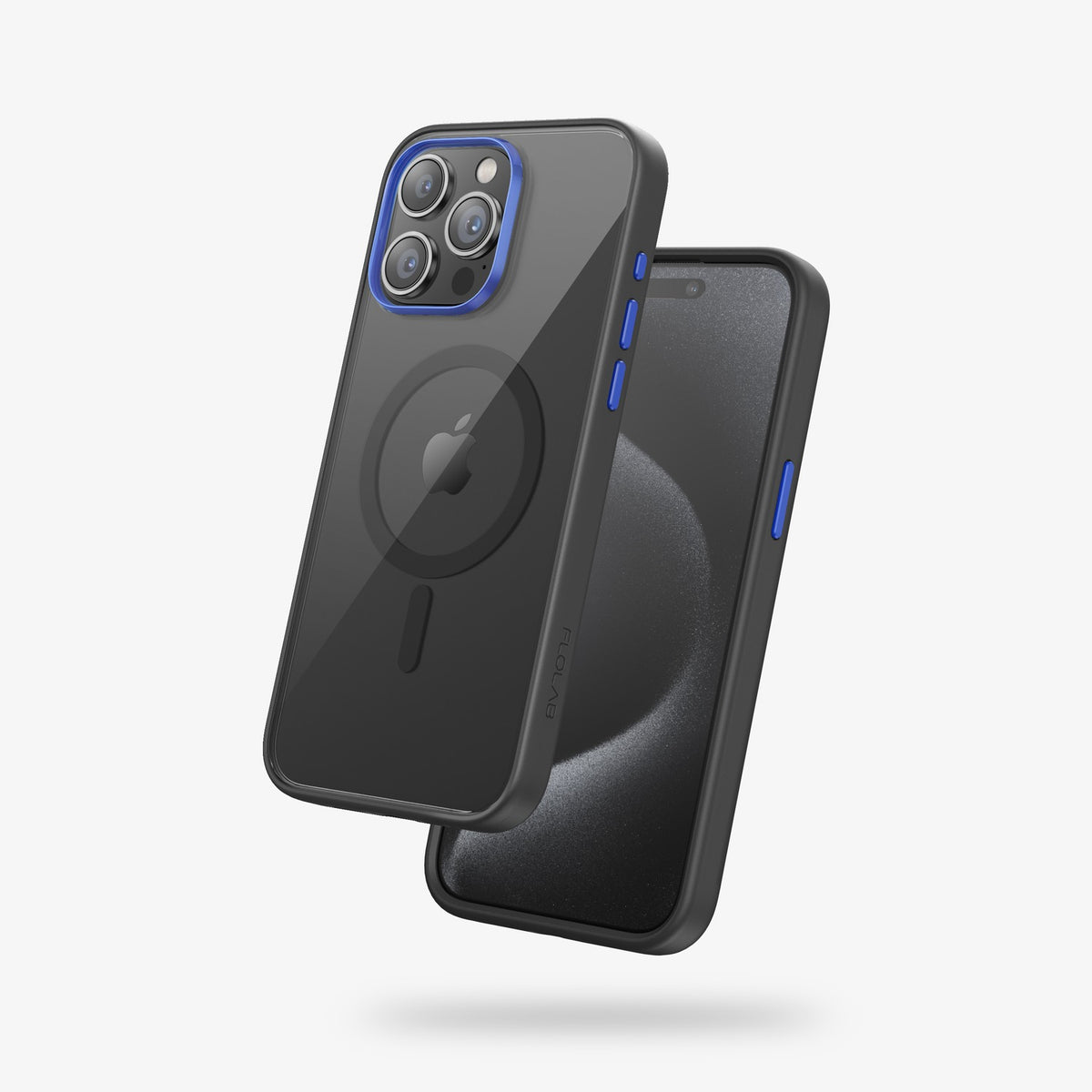 FLOLAB Surtect Tri-Fusion MagSafe Compatible Case – iPhone 15 Series (Stealth Black Clear)