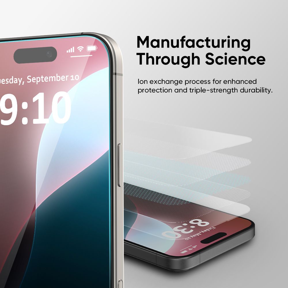 FLOLAB ONETIME NanoArmour 2-Pack Ultra Clear Screen Protector – iPhone 16 Series