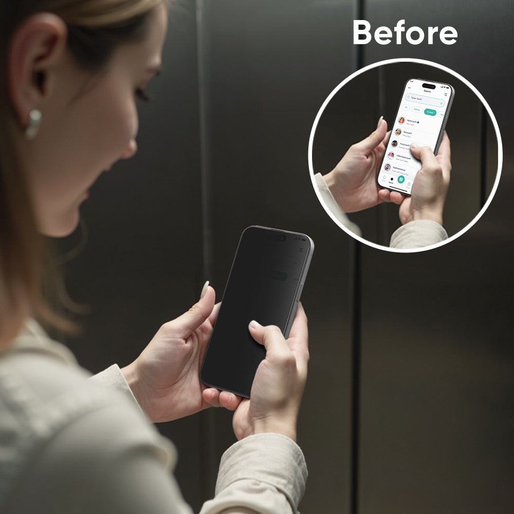 NanoArmour ONETIME PRO Privacy Anti Reflective 3D Infinity Edge – iPhone 16 / 15 Series