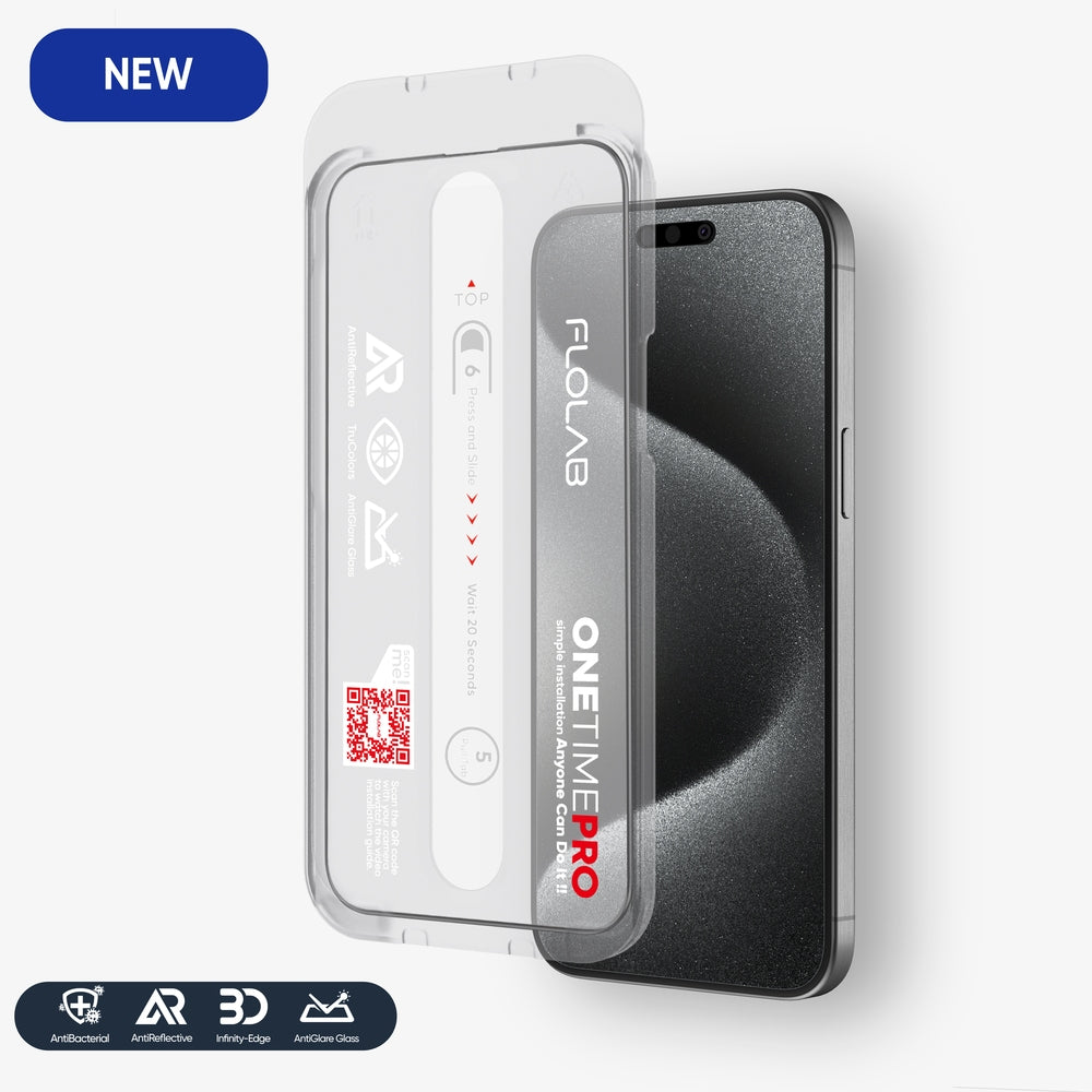 NanoArmour ONETIME PRO Matte Anti-Glare ClearVue 3D Infinity Edge – iPhone 15 Series