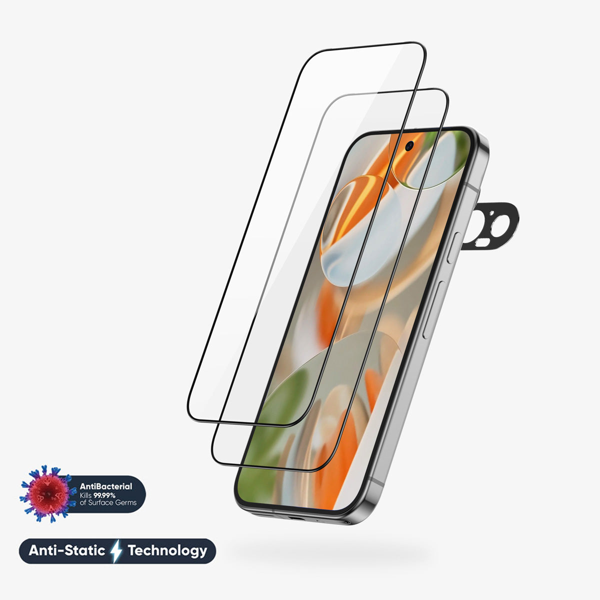 NanoArmour for Google Pixel 9 Pro Screen Protector - Edge-to-Edge, Anti-Static, TruColor