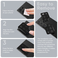 FLOLAB NanoArmour for Samsung Galaxy S24 Ultra Camera Lens Protector Anti Reflective Coating