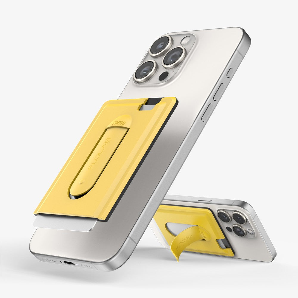 Gift - FLOLAB SnapGrip Magnetic Silicone Wallet Stand for iPhone Magsafe, Compatible with Android Phone