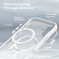 FLOLAB Surtect Tri-Fusion Magnetic for iPhone 16 Series Phone Case Surtect White Clear