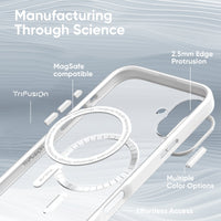 FLOLAB Surtect Tri-Fusion Magnetic for iPhone 16 Series Phone Case Surtect White Matte Translucent