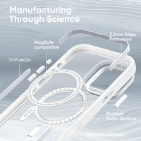 FLOLAB Surtect Tri-Fusion Magnetic for iPhone 16 Series Phone Case Surtect White Matte Translucent