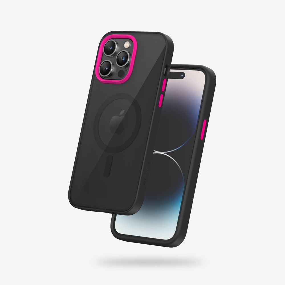 FLOLAB Surtect Tri-Fusion MagSafe Compatible Case – iPhone 14 Series (Black Translucent Clear)
