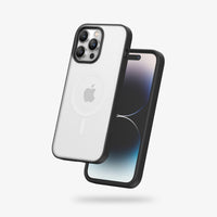 FLOLAB Surtect Tri-Fusion Magnetic for iPhone 14 Series Phone Case Black Frame Matte Translucent