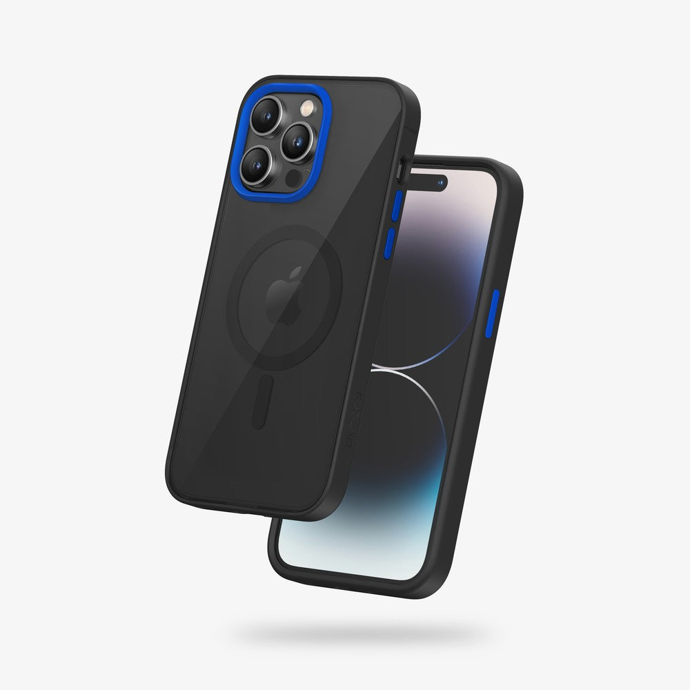 FLOLAB Surtect Tri-Fusion MagSafe Compatible Case – iPhone 14 Series (Black Translucent Clear)