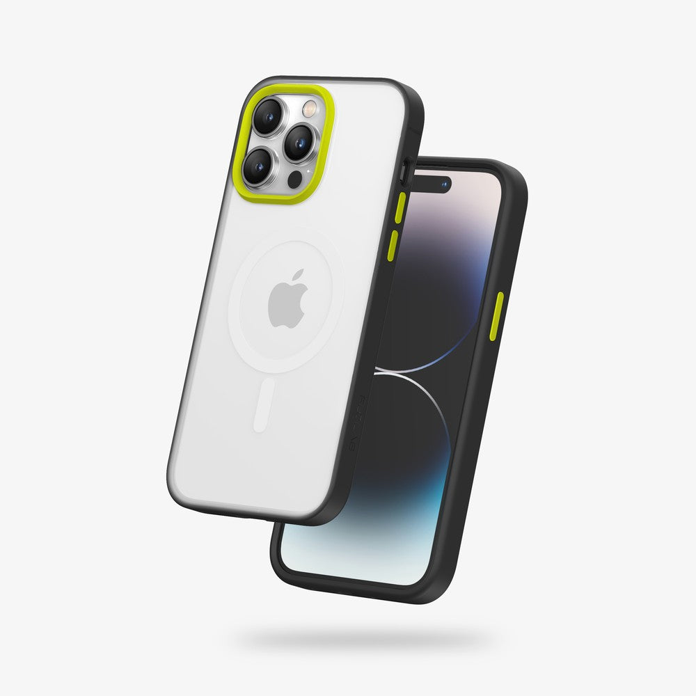 FLOLAB Surtect Tri-Fusion MagSafe Compatible Case – iPhone 14 Series (Black Frost)