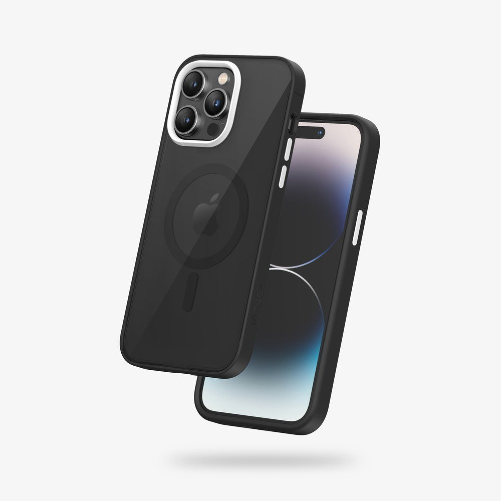 FLOLAB Surtect Tri-Fusion MagSafe Compatible Case – iPhone 14 Series (Black Translucent Clear)