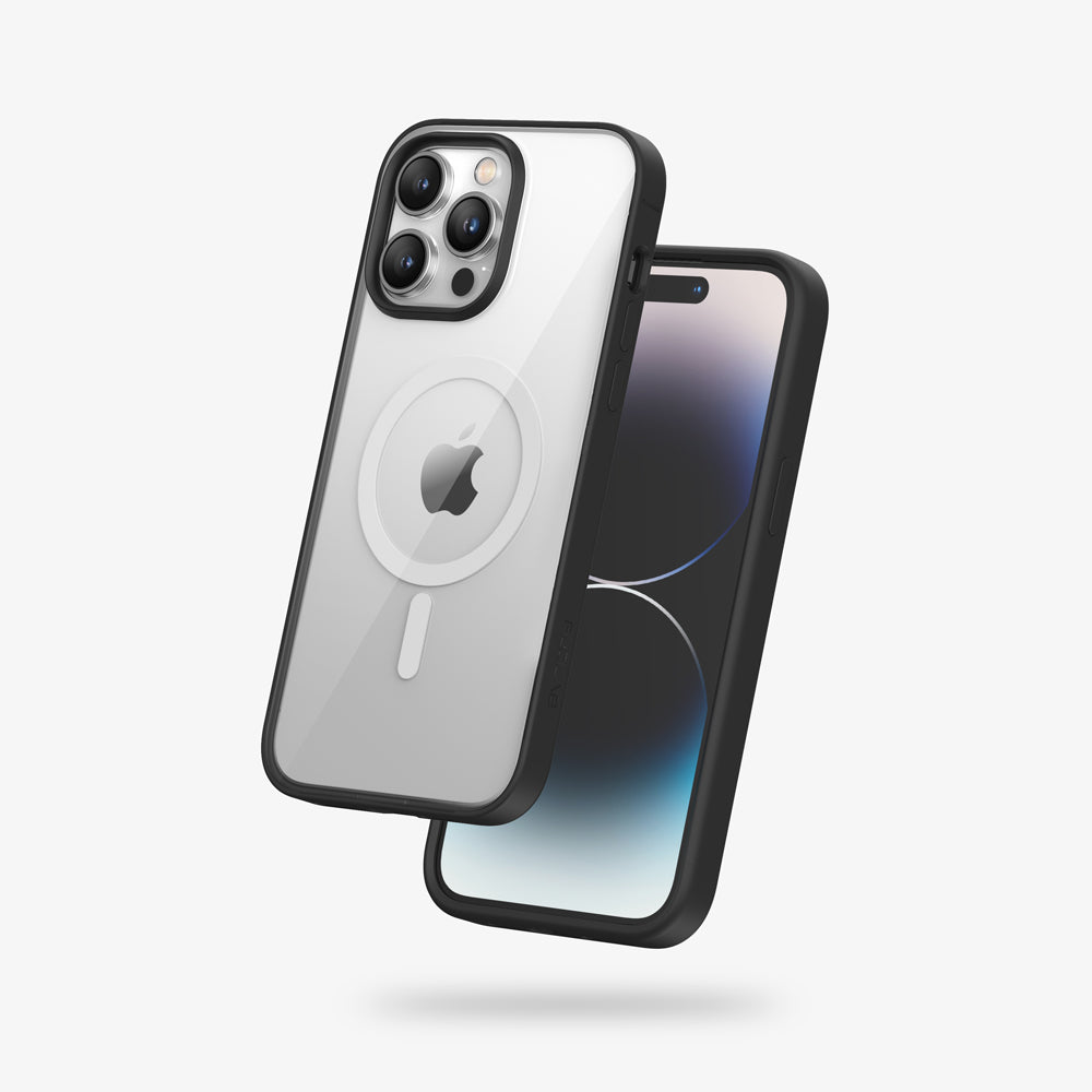 FLOLAB Surtect Tri-Fusion MagSafe Compatible Case – iPhone 14 Series (Black Clear)