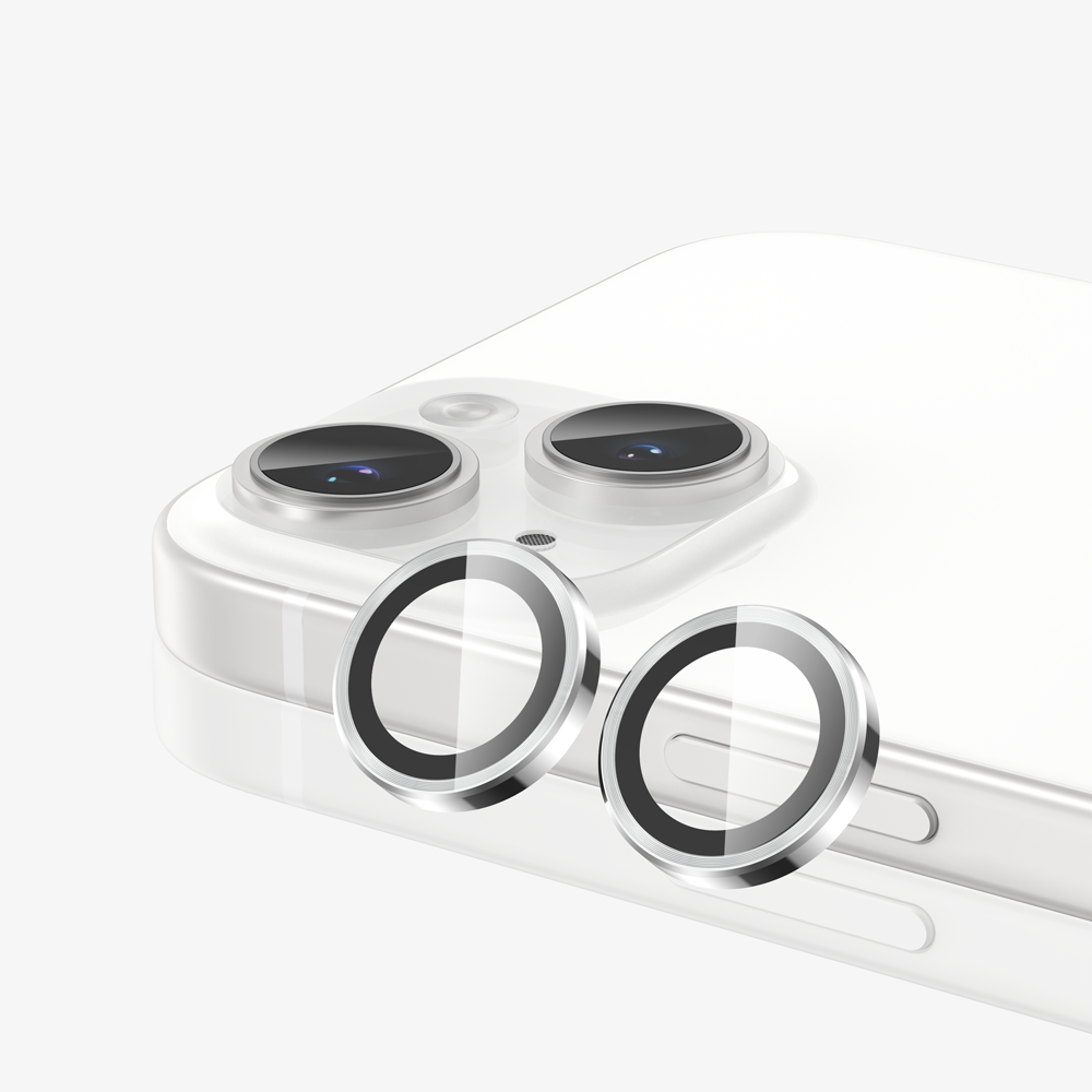 NanoArmour iPhone 15 Plus /  iPhone 15 Camera Protector - Silver