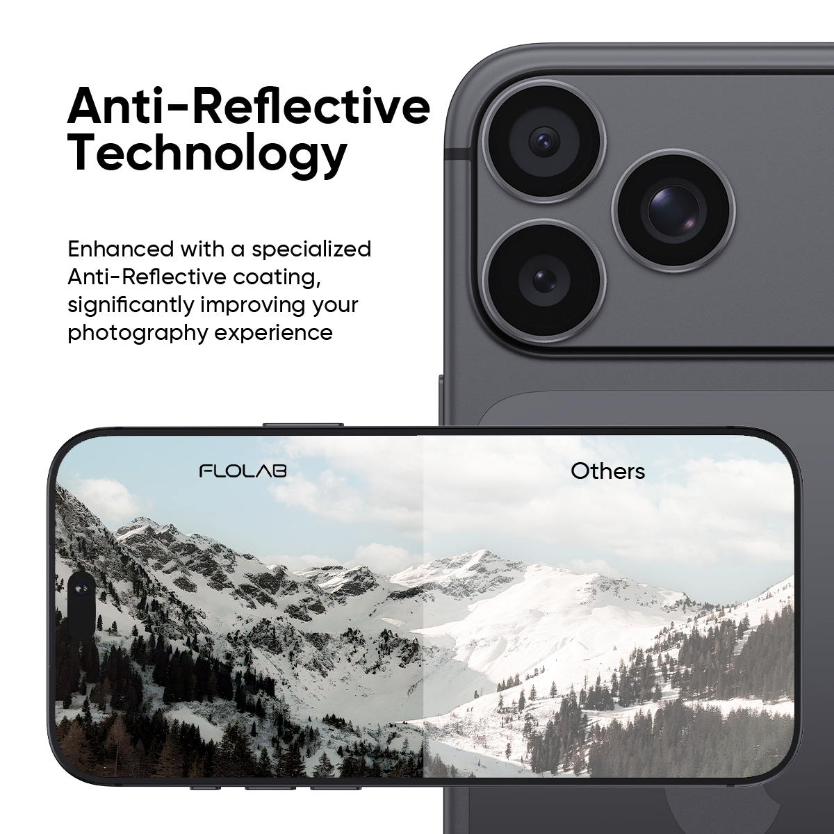 NanoArmour Camera Protector – for iPhone 18 Pro / 18 Pro Max Anti Reflective - Midnight Black