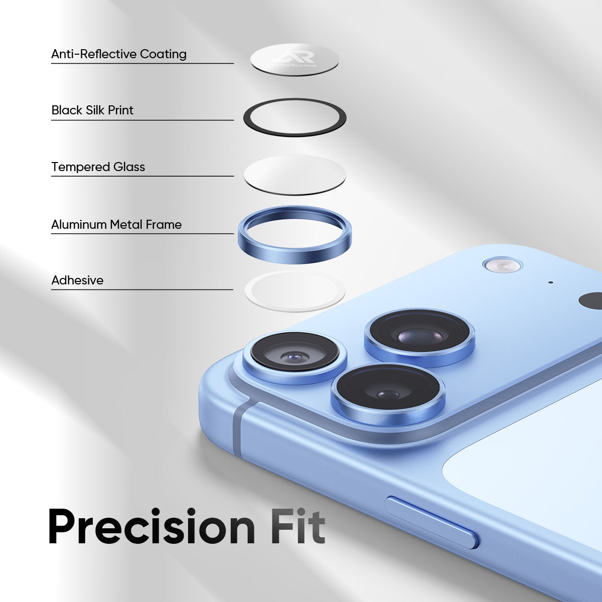 NanoArmour Camera Protector – for iPhone 18 Pro / 18 Pro Max Anti Reflective – Blue