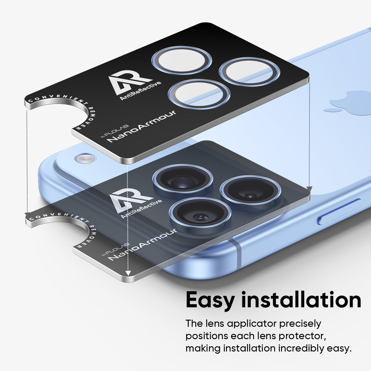 NanoArmour Camera Protector – for iPhone 18 Pro / 18 Pro Max Anti Reflective – Blue