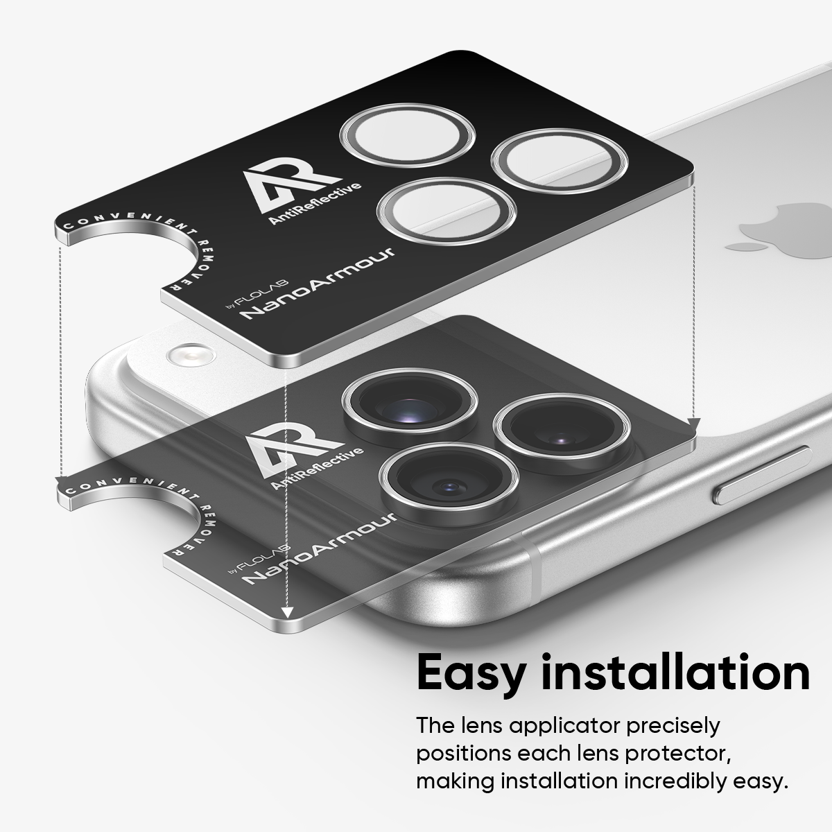NanoArmour Camera Protector – for iPhone 18 Pro / 18 Pro Max Anti Reflective - Silver