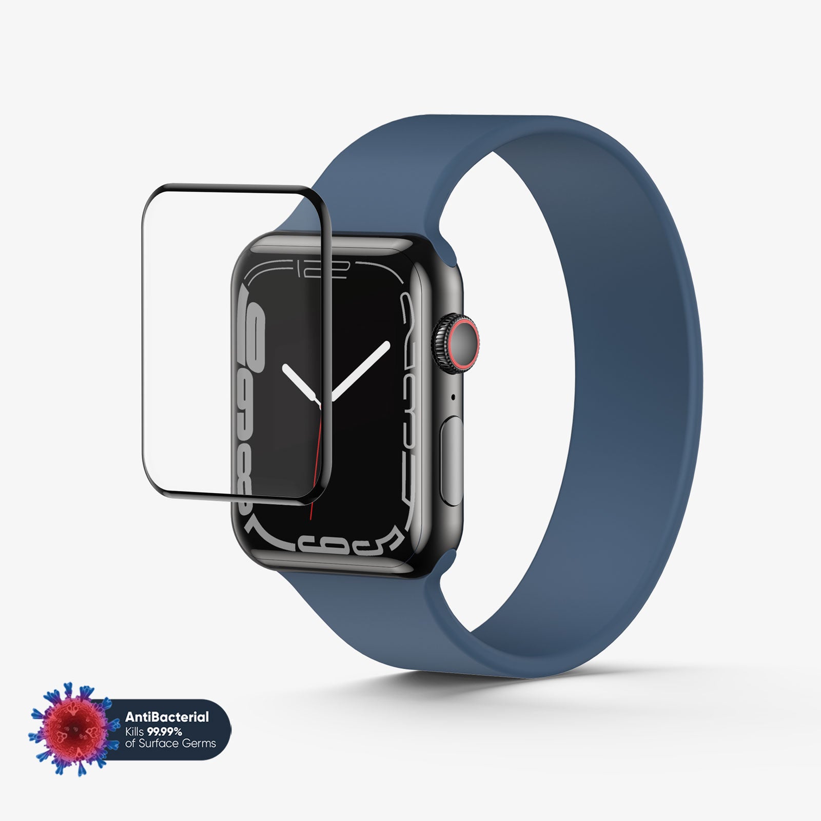 Hybrid Glass NanoArmour for Apple Watch Series 7 Screen Protector