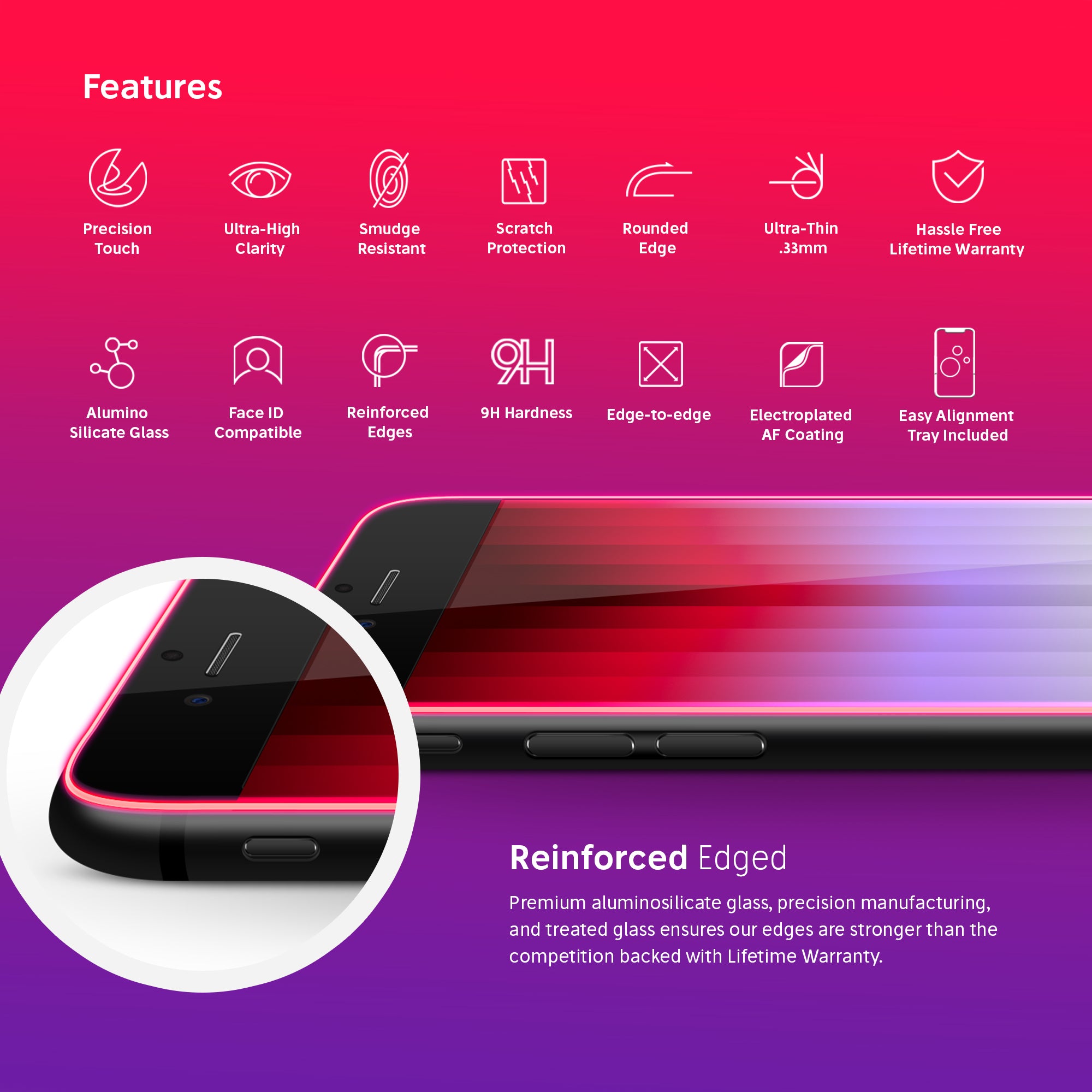NanoArmour Best iPhone SE Screen Protector (2022) Edge-to-Edge