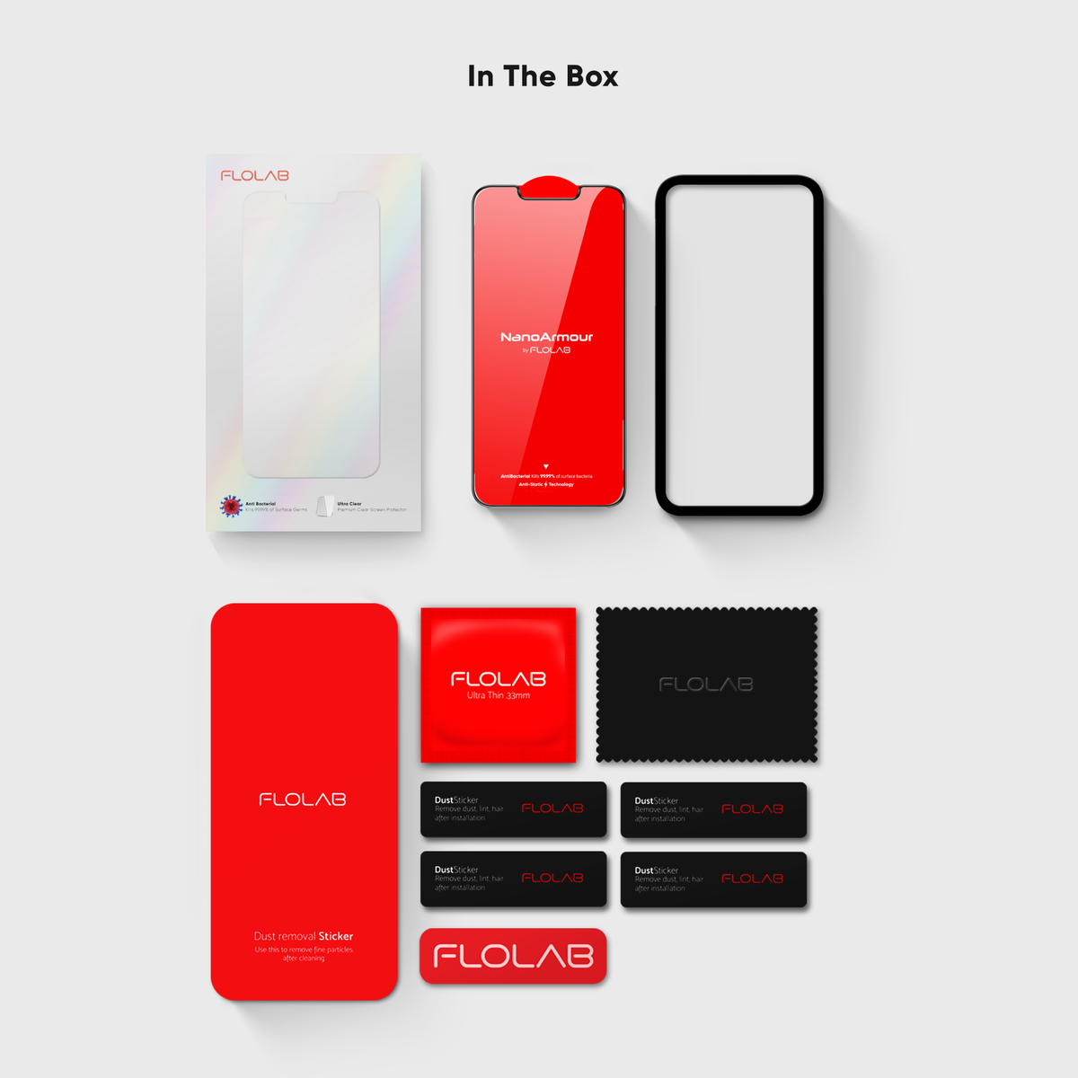 NanoArmour for iPhone 13 Pro Screen Protector Antimicrobial Edge-to-Edge