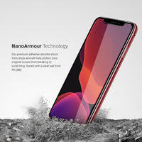 Nanoarmour technology iphone Xs case friendly 2.5D screen protector