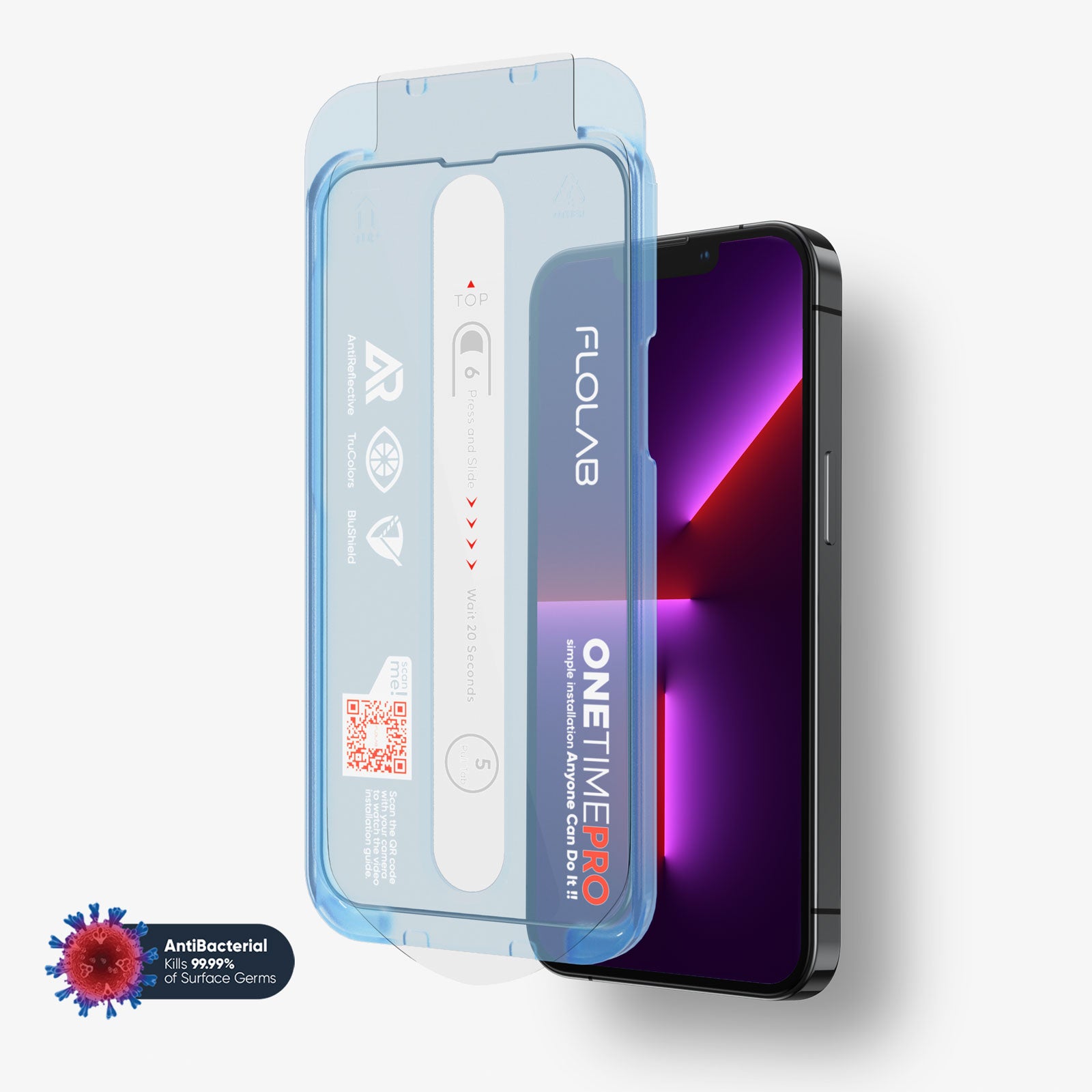 NanoArmour ONETIME PRO Blue Light + Anti Reflective 3D Infinity Edge – iPhone 15 / 14 / 13 Series