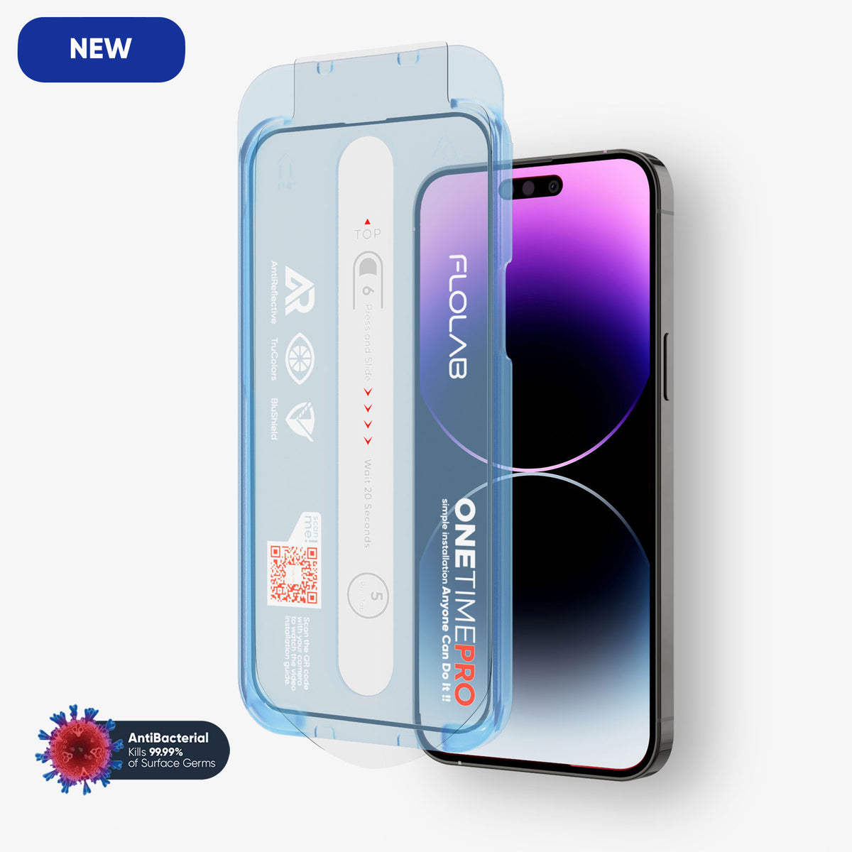 NanoArmour ONETIME PRO Blue Light + Anti Reflective Infinity Edge – iPhone 15 / 14 / 13 Series