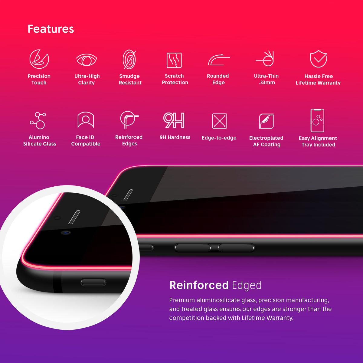 NanoArmour (2020) Best for iPhone SE Privacy Screen Protector Edge-to-Edge