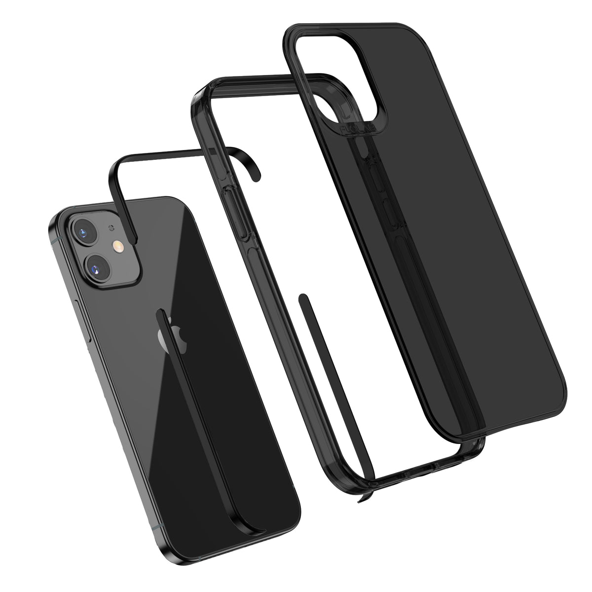 All Black Everything TAFFYCA Series for iPhone 12 mini Phone Case