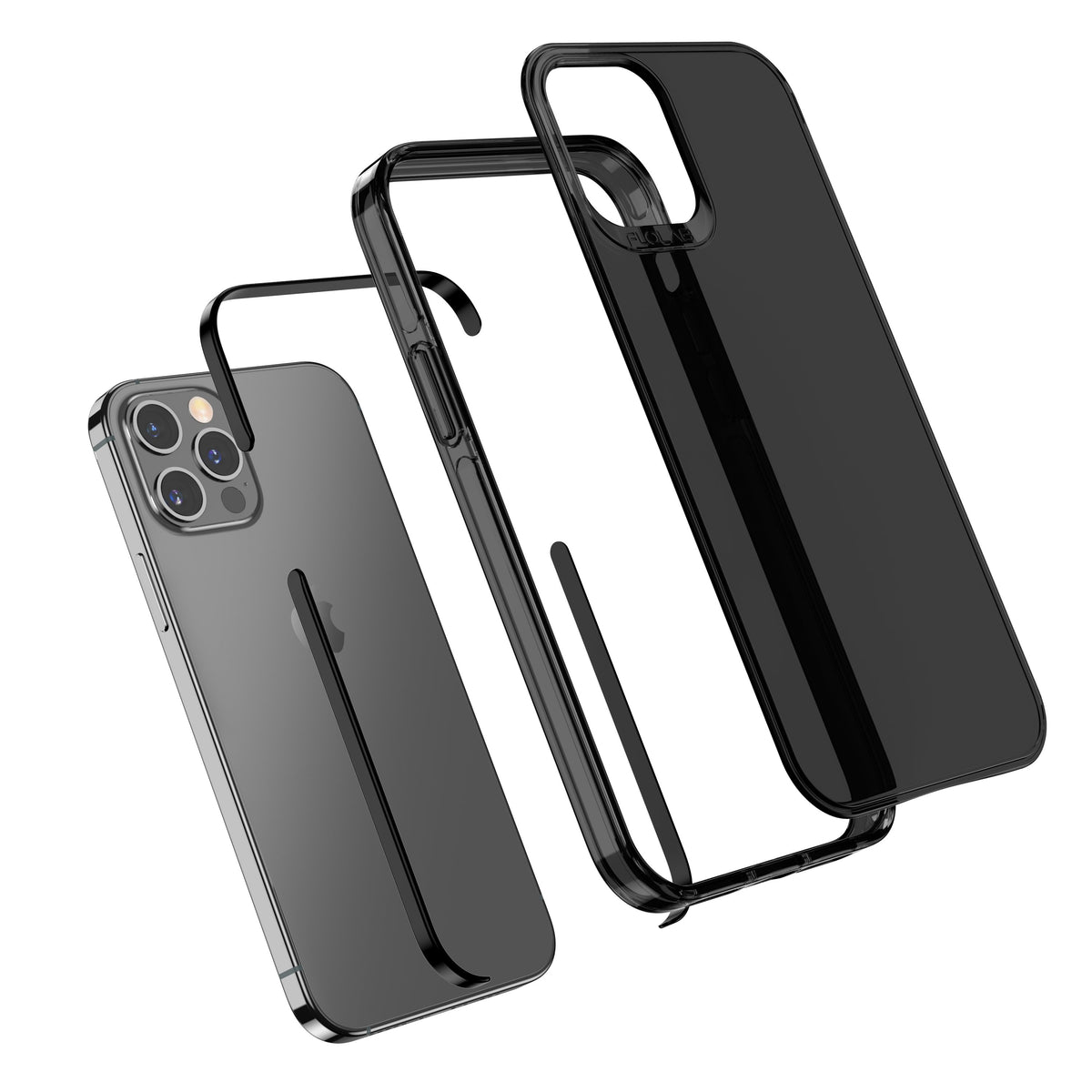 All Black Everything TAFFYCA Series for iPhone 12 Pro Phone Case