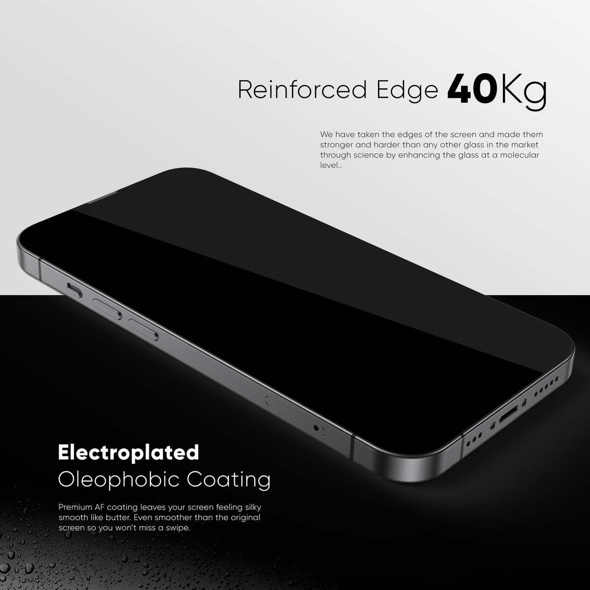 NanoArmour for iPhone 13 mini Privacy Screen Protector Antimicrobial Edge-to-Edge