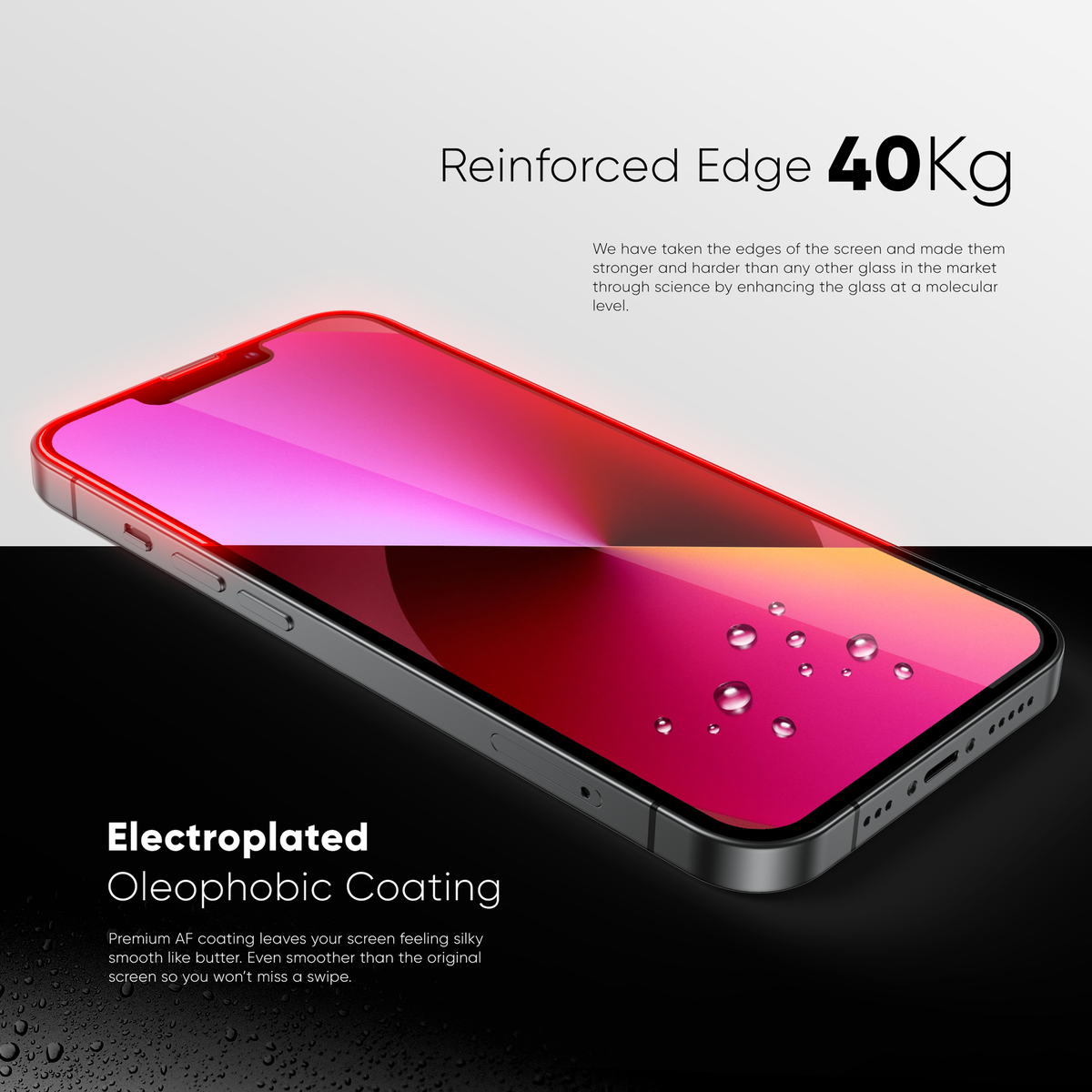ONETIME NanoArmour for iPhone Anti-Blue Light Screen Protector: Dust-Free Installation, Case Friendly, Crystal Clear, No Blue or Yellow Tint