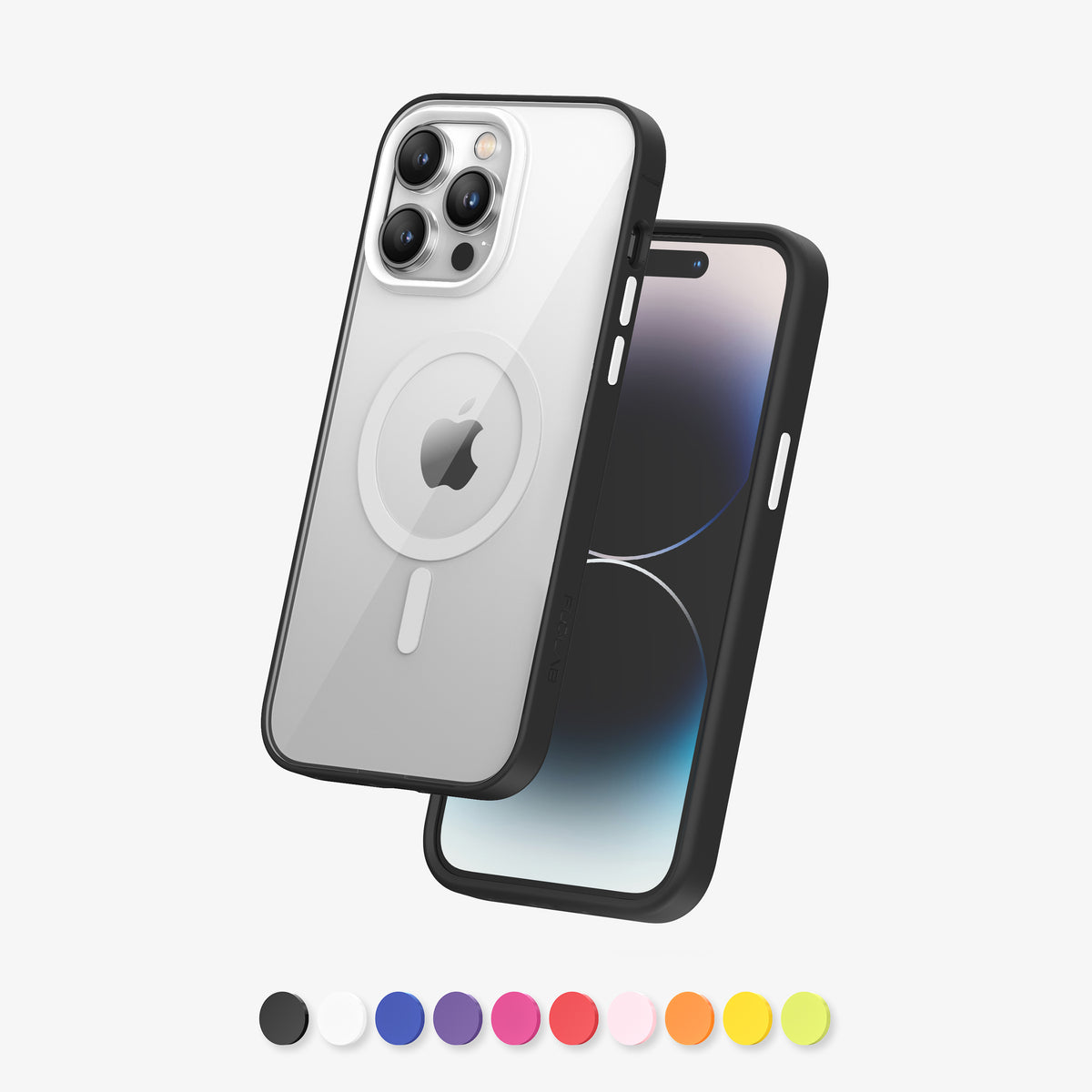 FLOLAB Surtect Tri-Fusion MagSafe Compatible Case – iPhone 14 Series (Black Clear)