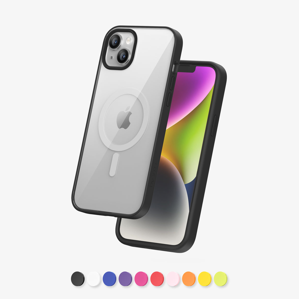 FLOLAB Surtect Tri-Fusion MagSafe Compatible Case – iPhone 14 Series (Black Clear)