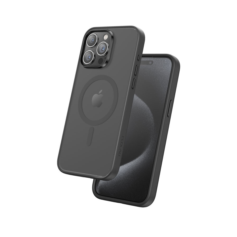 FLOLAB Surtect Tri-Fusion Magnetic for iPhone 15 Pro Max Phone Case Protective Slim Design Magsafe Compatible Military Grade Black Frame Black FLOLAB Surtect Tri-Fusion Magnetic for iPhone 15 Pro Max Phone Case Protective Slim Design Magsafe Compatible Military Grade Black Frame Black