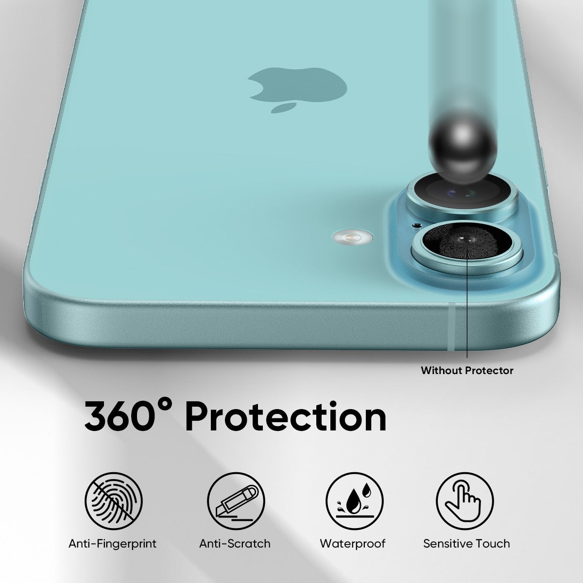 NanoArmour Camera Protector Anti Reflective – iPhone 16 / iPhone 16 Plus (5 Colors)