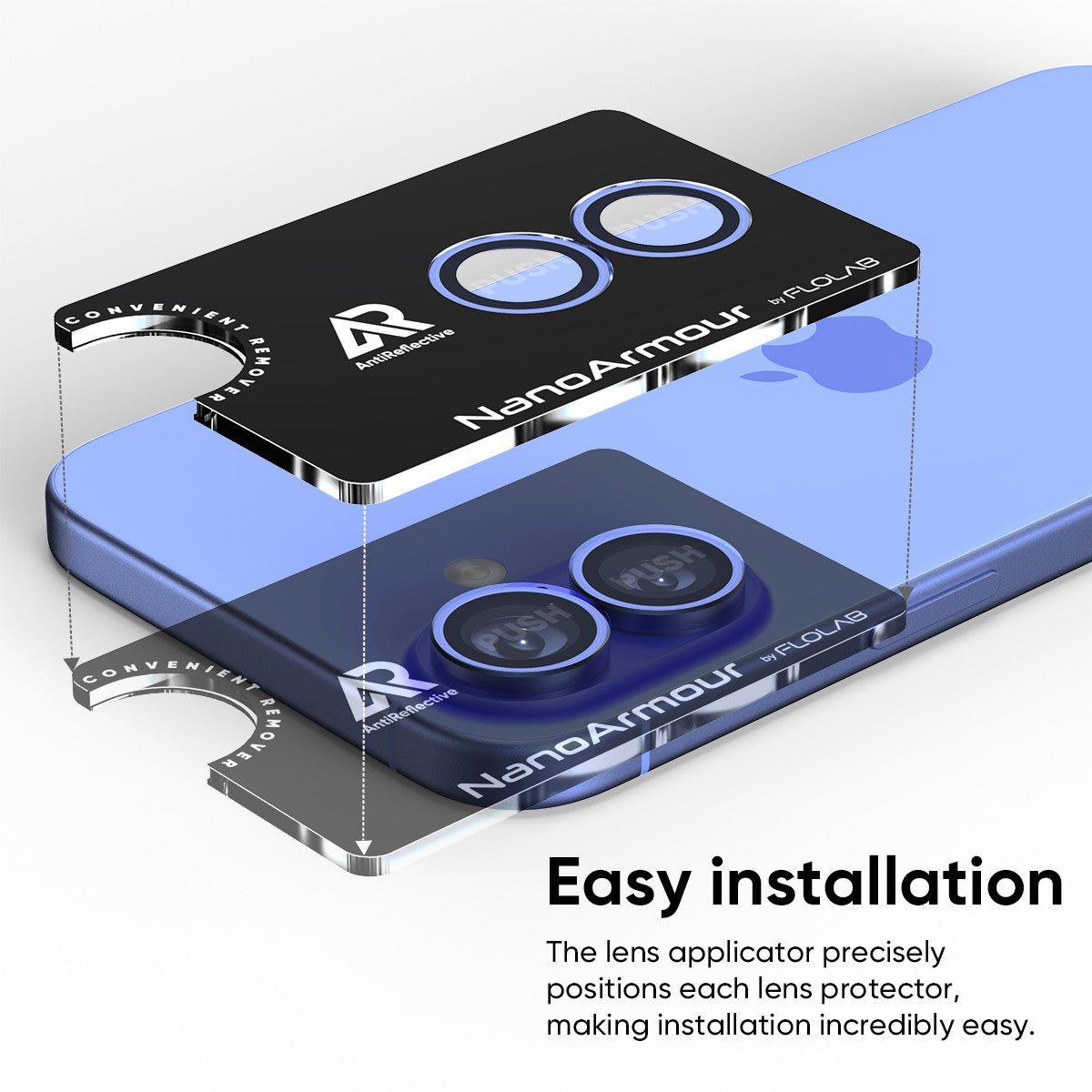 NanoArmour Camera Protector Anti Reflective – iPhone 16 / iPhone 16 Plus (5 Colors)