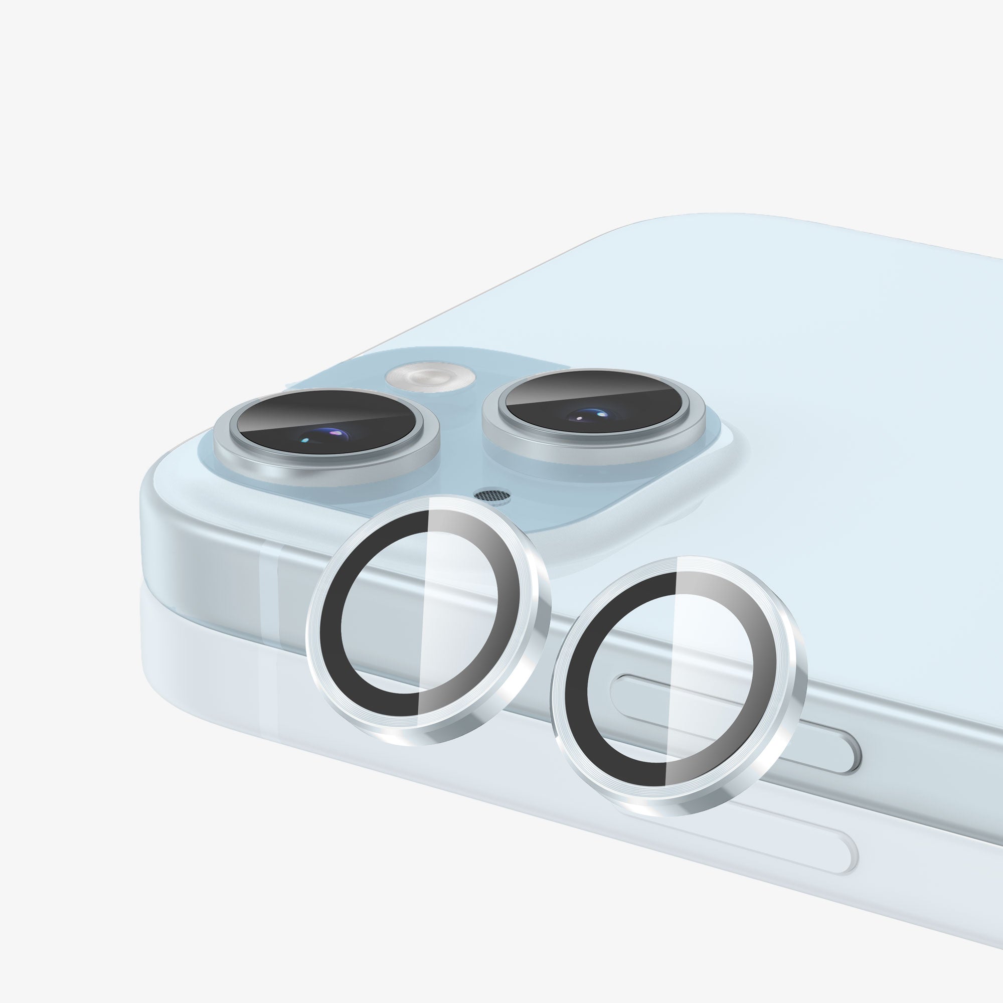 FLOLAB I iPhone 15 Pro Anti Reflective Camera Protectors Natural Titanium